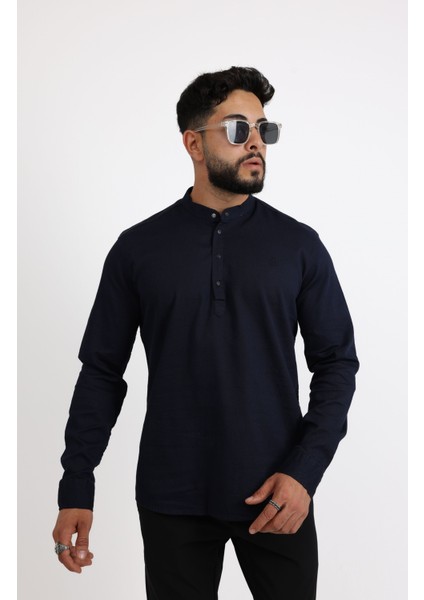 Şık ve Modern Likralı Pamuk Armürlü Kumaş Slim Fit Erkek Gömlek fiyatları