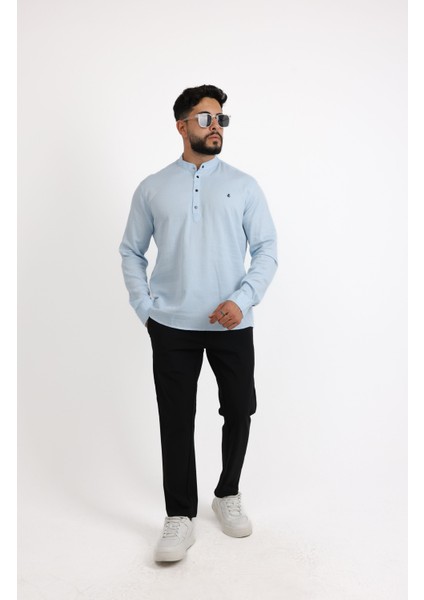Şık ve Modern Likralı Pamuk Armürlü Kumaş Slim Fit Erkek Gömlek