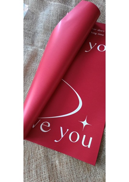 Kırmızı Çiçek Ambalaj Kağıdı 5’li – “super Love You” Yazılı Romantik Tasarım modelleri