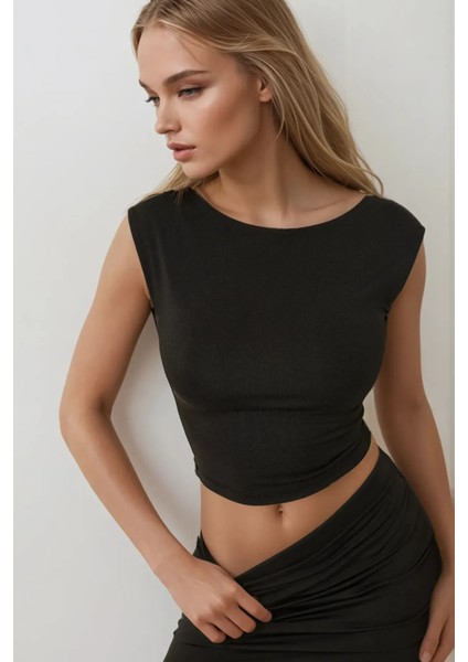 Kadın Normal Bel Mini Etek Siyah