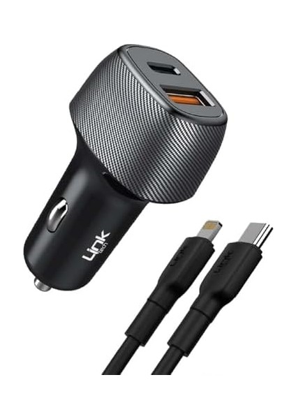 Linktech C498 38W 2x USB Type-C - Lightning Kablolu Araç Şarj Aleti modelleri