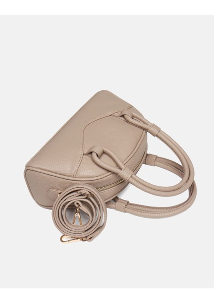 Bag Urban Knot Vizon Suni Deri Fermuarlı Çok Gözlü Kadın Kol ve Askılı Omuz Çantası modelleri