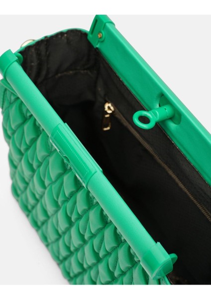 Bag Midnight Elegance Yeşil Zincir Detaylı Suni Deri Kadın Kol ve Omuz Çantası fırsatları