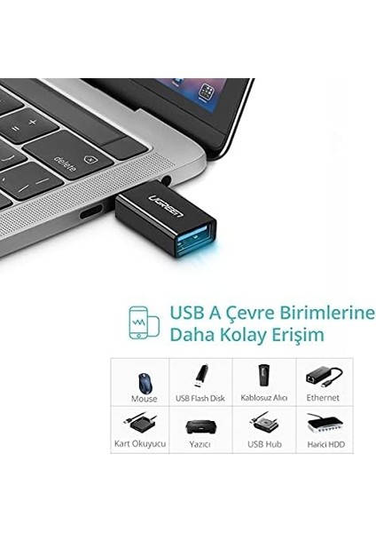USB 3.0 Type-C Dönüştürücü Adaptör, Siyah modelleri