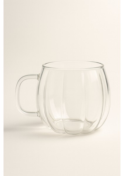 Bal Kabak Tasarımlı Kulplu Çay Bardağı Cam Bardak Fincan Casapetra modelleri