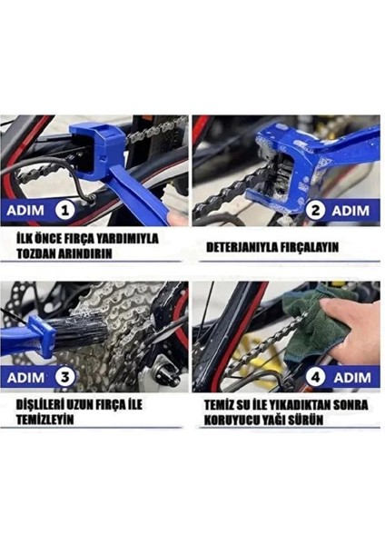 3 Taraflı Bisiklet Zincir Temizleme Fırça Motosiklet Testere Zinciri Bakım Yağlama Fırçası Temizlik modelleri