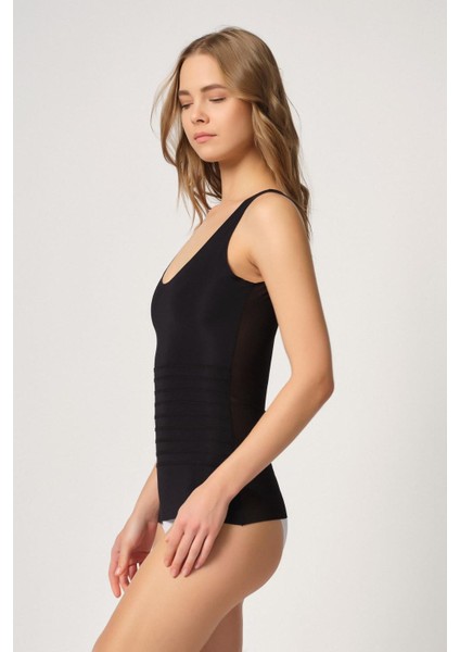 Siyah Mı Emay 2938 Sırtı Tül Karyokalı Destekli Atlet Korse fiyatları