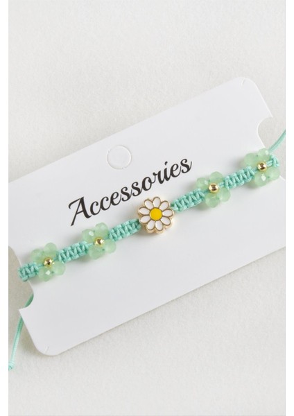 Papatya Mineli Makrome Örgülü Ip Bileklik indirimleri