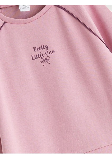 Bisiklet Yaka Kız Çocuk Sweatshirt ve Eşofman Altı (W5) modelleri