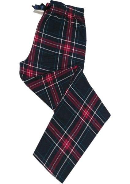 Kadın Ring Viskon Ekose Pijama Alt 9313