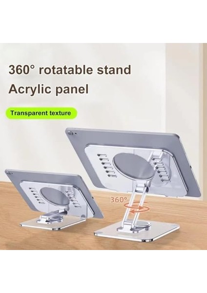 Taşınabilir Dizüstü Standı Çok Fonksiyonlu 360 Derece Dönen Dizüstü Tablet Cep Telefonu Standı (Şeffaf 360 Stand) modelleri