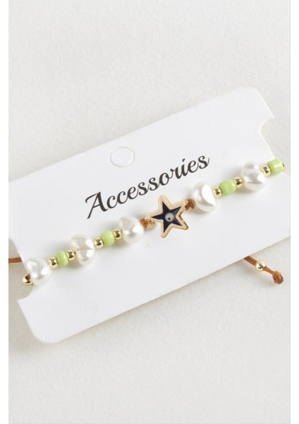 Deniz Yıldızı Boncuk Inci Makrome Ip Bileklik fırsatları