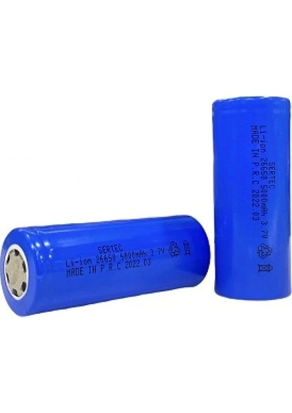 ICR26650 Li-Ion 3.7V 5000mAh 3C Şarjlı Pil