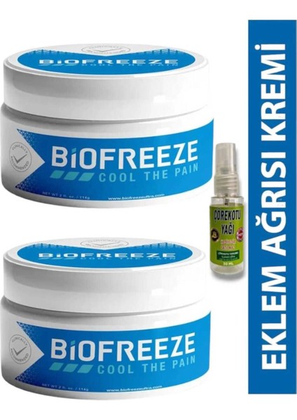 Biofreeze 150 ml Rahatlama Masaj Kremi x 2 Adet + Çörek Otu Yağı 30 ml Hediye