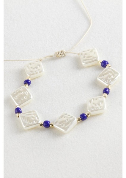 Baklava Boncuk Inci Makrome Ip Bileklik fiyatları