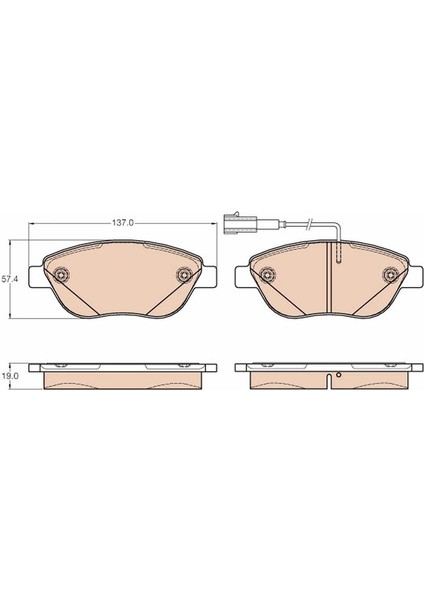 ÖN BALATA FIAT LINEA 1.6D 2009 EURO5 MOTOR ÇİFT FİŞLİ 77365865