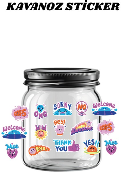 Uv Dtf Kavanoz Sticker Seti | Yüksek Kalite Dekoratif Kavanoz Transfer Baskı Çıkartmaları