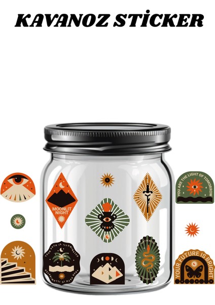 Uv Dtf Kavanoz Sticker Seti | Yüksek Kalite Dekoratif Kavanoz Transfer Baskı Çıkartmaları