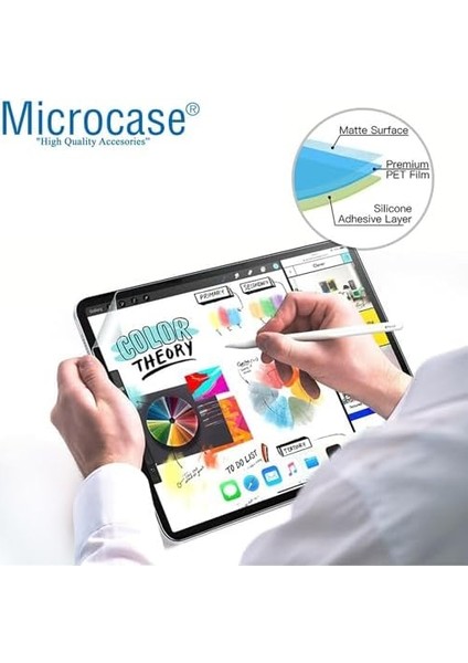 iPad Air 11 2024 Tablet Like Pencil Destekli Kağıt Hissi Veren Mat Ekran Koruyucu - AL3289 modelleri