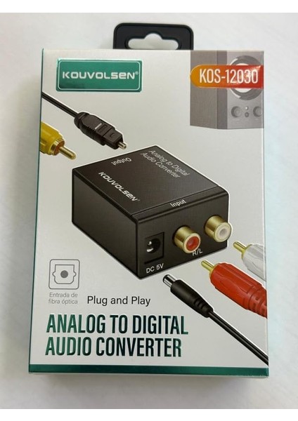 Analog Dijital Çevirici Rca Optik Çevirici Analog Optik Çevirici