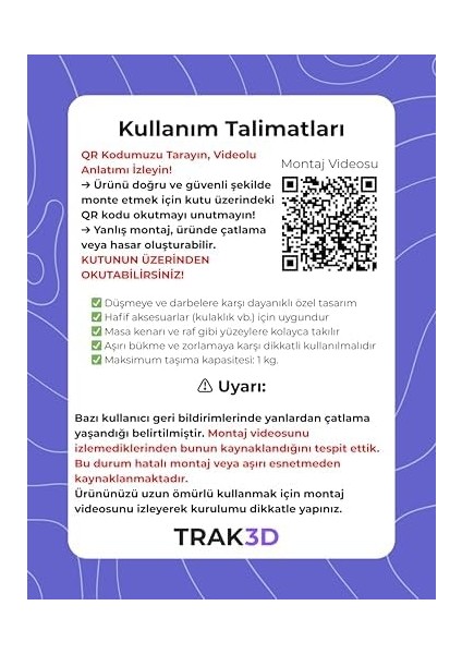 TRAK3D Premium Asılabilir Kulaklık Standı - En Sağlam V4 Modeli, Kaydırmaz Keçeli, Ergonomik Masaüstü Askı, Steel Gray Edition (Montaj Videosunu Izlemeden Kullanmayın) fiyatları