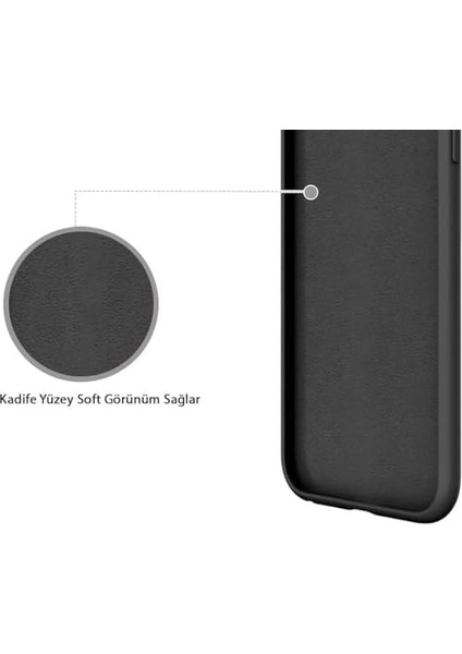 Ggm Aksesuar 15 ile Uyumlu Içi Kadife Dışı Mat Yapıya Sahip Koruma Sağlayan Lansman Silikon Kılıf (Siyah) fiyatları