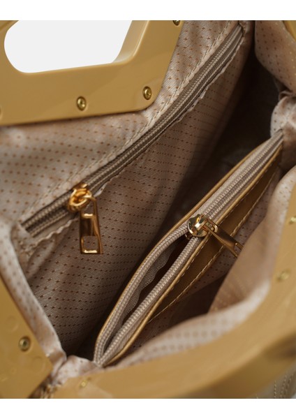 Bag Vivid Chain Gold Altın Suni Deri Zincir Askılı Klips Kapamalı Kadın El ve Omuz Çantası fırsatları