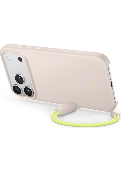 17 Pro Max Kılıfı, Magsafe ve Kamera Denetimi Özellikli, Stantlı, Yerleşik Stant ve Taşıma Askısı, Mat Dış Yüzey, Mikrofiber Iç Kaplama - Kalker Beji