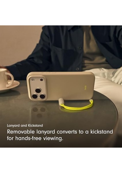 17 Pro Max Kılıfı, Magsafe ve Kamera Denetimi Özellikli, Stantlı, Yerleşik Stant ve Taşıma Askısı, Mat Dış Yüzey, Mikrofiber Iç Kaplama - Kalker Beji fiyatları