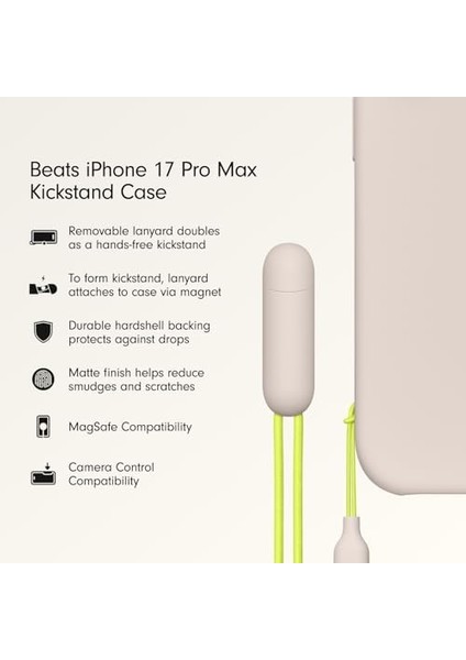 17 Pro Max Kılıfı, Magsafe ve Kamera Denetimi Özellikli, Stantlı, Yerleşik Stant ve Taşıma Askısı, Mat Dış Yüzey, Mikrofiber Iç Kaplama - Kalker Beji modelleri