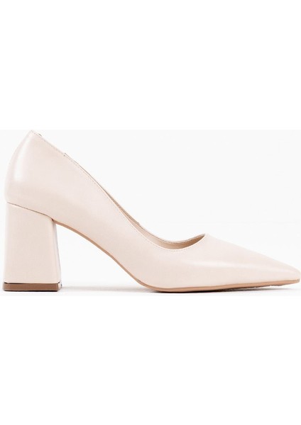 Valeria Bej Cilt Kadın Topuklu Ayakkabı