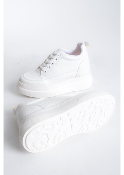 Lauren Kadın Gizli Topuk Mat Beyaz Spor Ayakkabı indirimleri