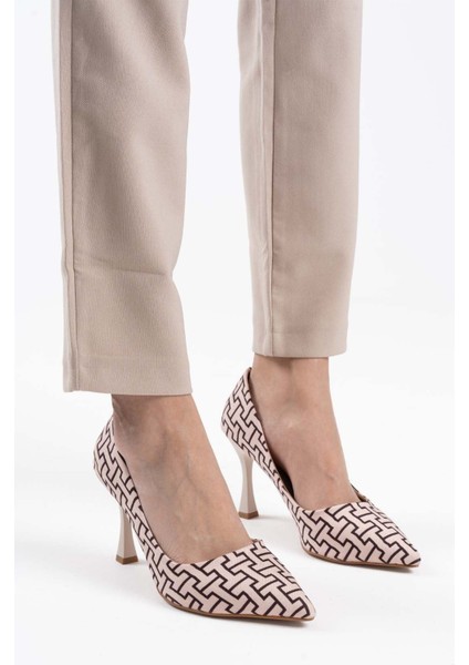 Kelsey Kadın Bej Desenli Stiletto indirimleri