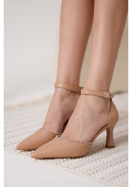 Darla Taşlı Kadın Nude Topuklu Ayakkabı modelleri