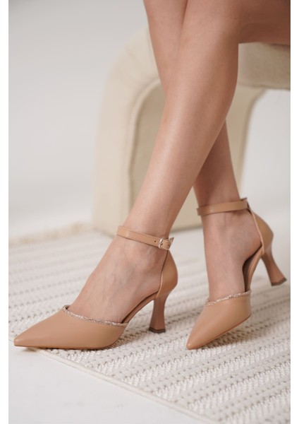 Darla Taşlı Kadın Nude Topuklu Ayakkabı fırsatları