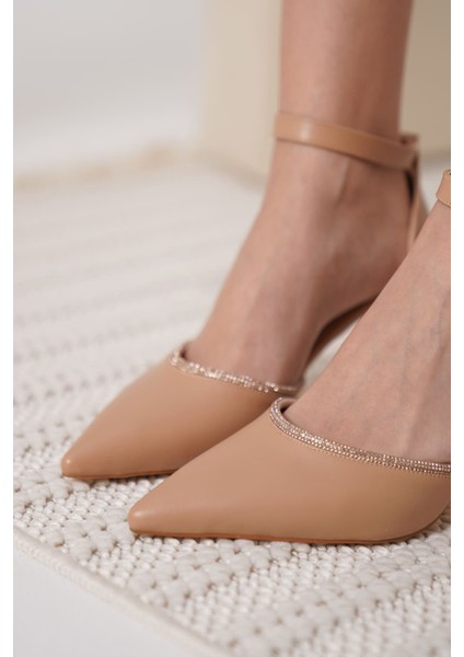 Darla Taşlı Kadın Nude Topuklu Ayakkabı indirimleri