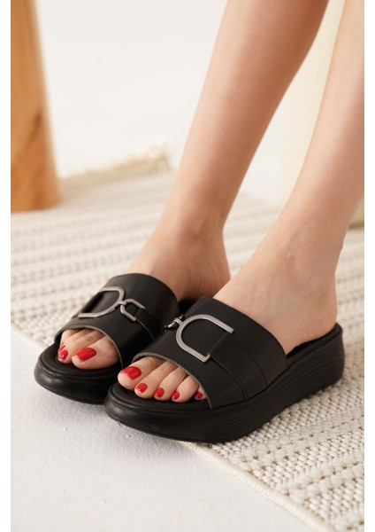 Maria Siyah Hakiki Deri Terlik