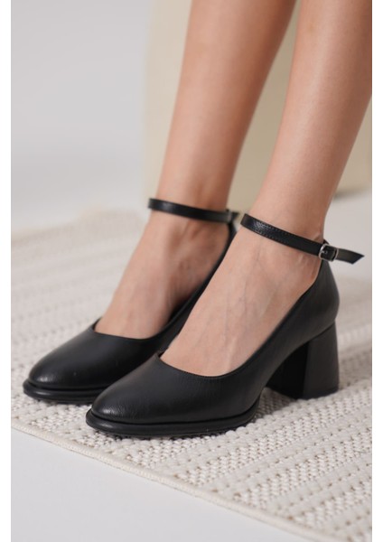 Josephine Kadın Mat Siyah Topuklu Ayakkabı