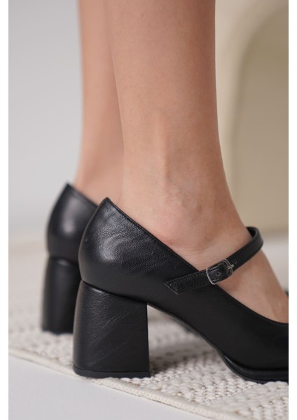 Slay Siyah Cilt Kadın Topuklu Ayakkabı indirimleri