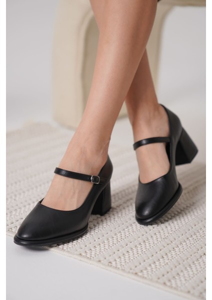 Slay Siyah Cilt Kadın Topuklu Ayakkabı fiyatları