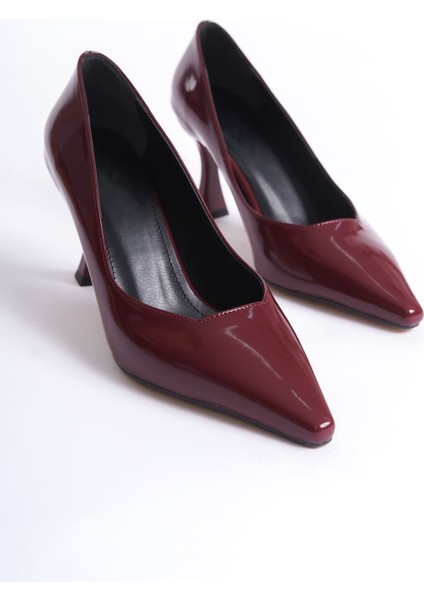Cordelia Kadın Bordo Rugan Stiletto