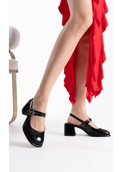 Faye Siyah Rugan Kadın Topuklu Ayakkabı fiyatları