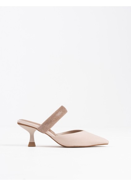 Nina Topuklu Bej Kadın Terlik