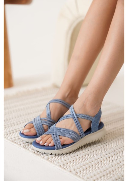 Fame Lacivert Kadın Sandalet modelleri