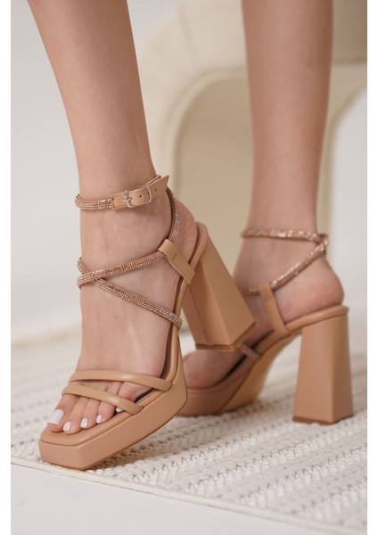 Carmen Kadın Nude Topuklu Sandalet modelleri