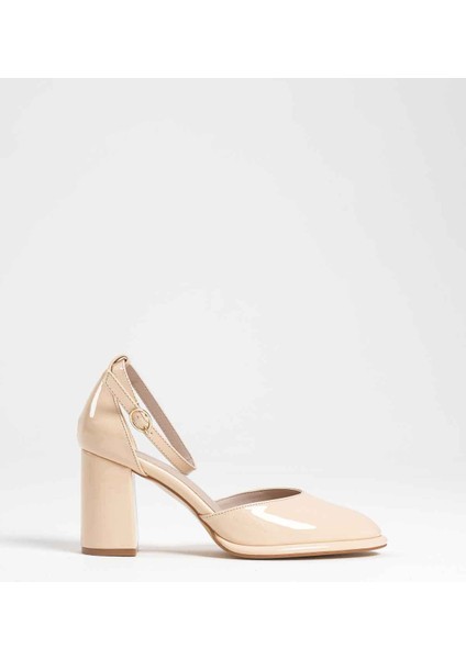 Theresa Açık Sarı Rugan Kadın Topuklu Ayakkabı