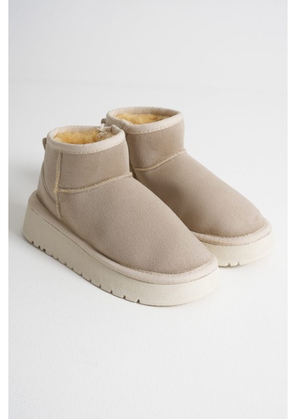 Alina Kadın Bej Kışlık Kürklü Bot indirimleri