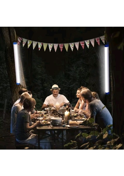 Sarjlı Kamp Karavan Çadır Sarjlı Florosan 52 cm Lamba Fonksiyonel Işıldak fırsatları