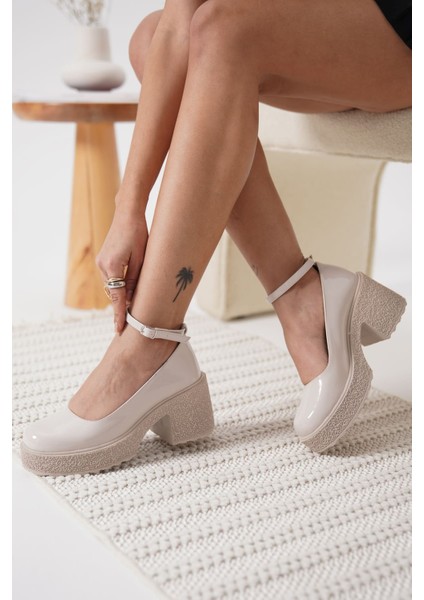 Marla Kadın Bej Rugan Bilekten Baretli Günlük Ayakkabı indirimleri