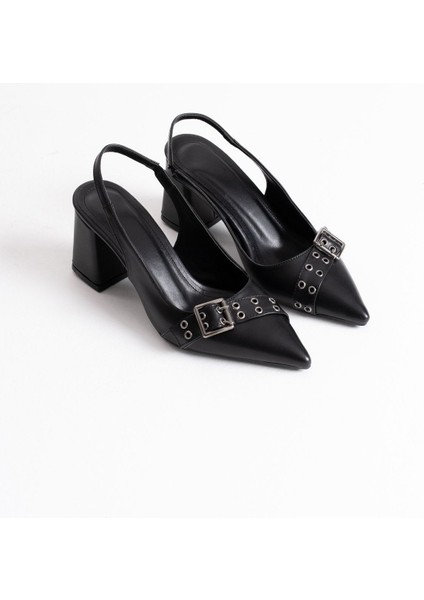 Keira Siyah Cilt Kadın Topuklu Ayakkabı fiyatları